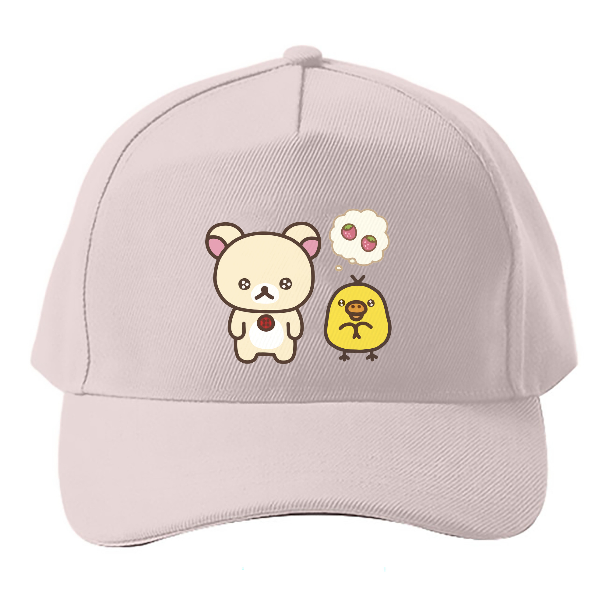 （画像用） リラックマ リラックマ キイロイトリ Rilakkuma Korilakkuma Kiiroitori ベースボールキャップ 綿100％ 男女兼用 帽子 スポーツ